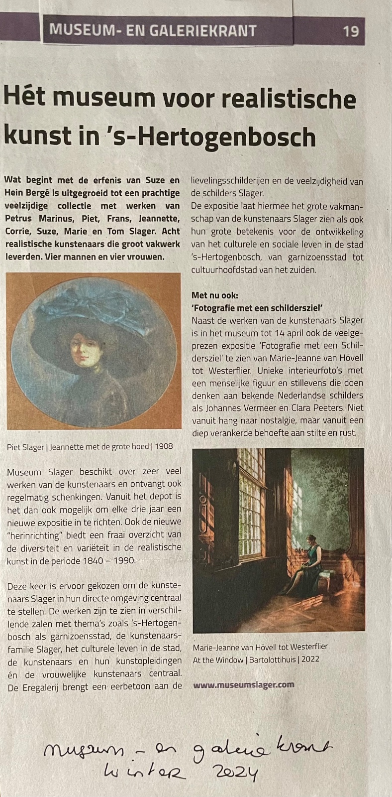 Museum en Galeriekrant winter 2024